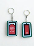 X | We Will Not Stop Keychain- Resistance Quote Keyring | Red, Black, Green Design