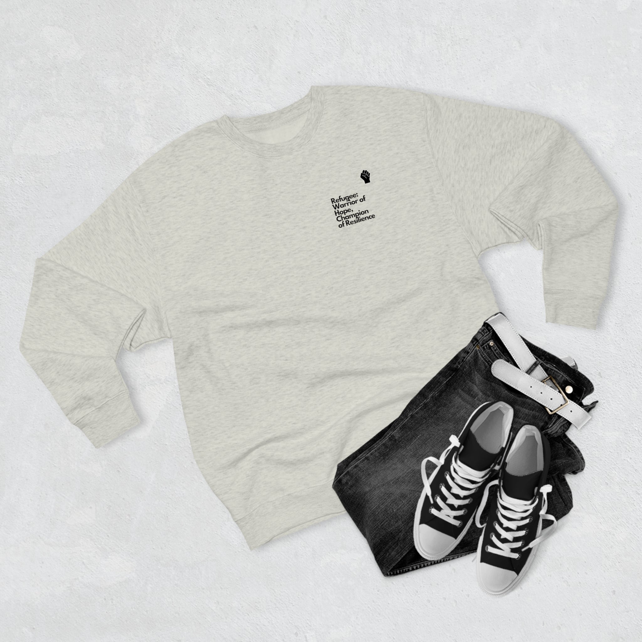 Unisex Premium Crewneck Sweatshirt-Refugee