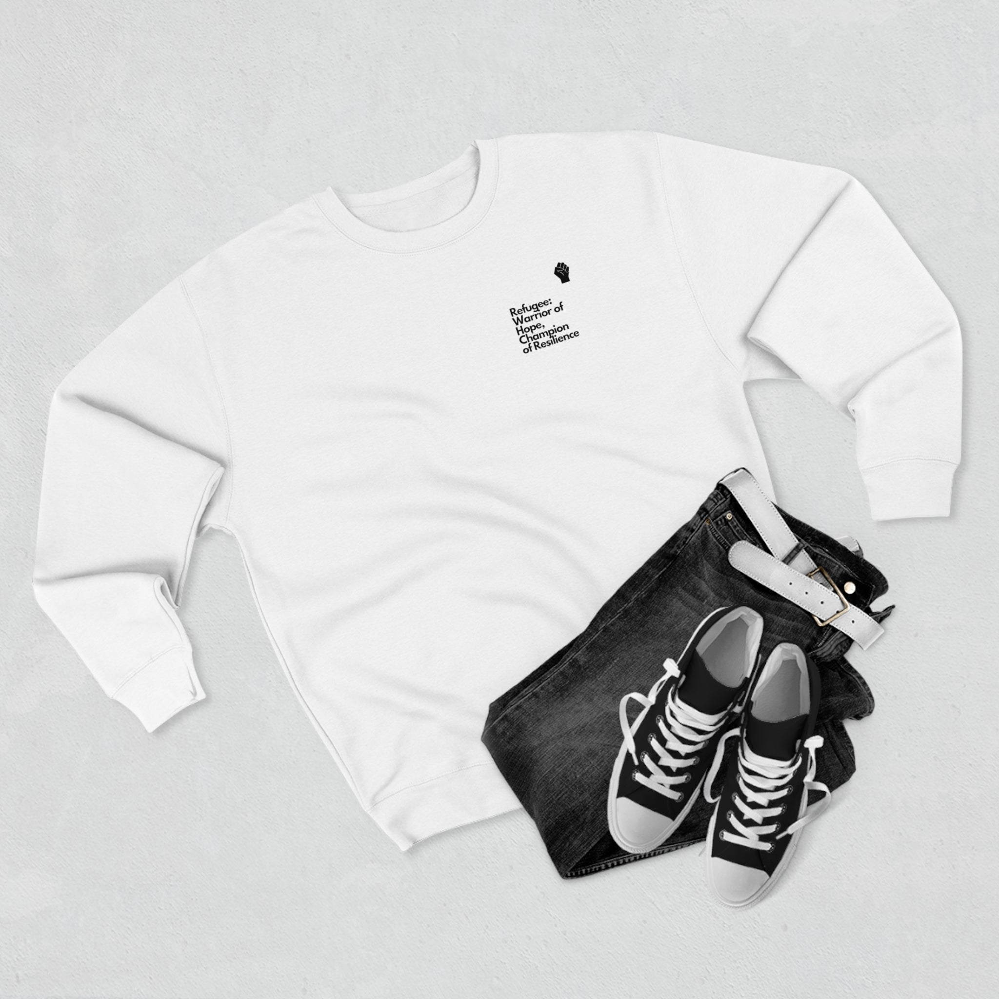Unisex Premium Crewneck Sweatshirt-Refugee
