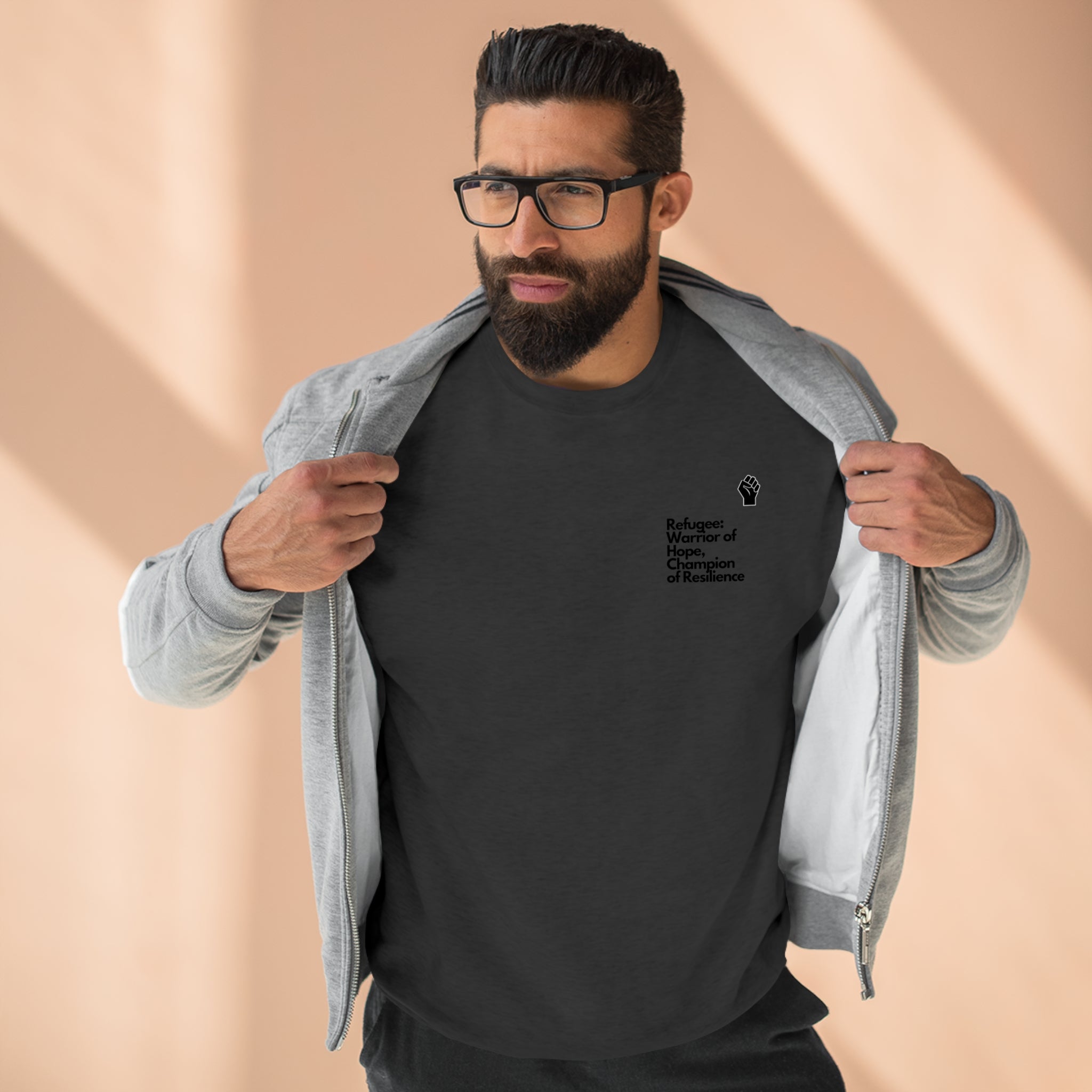 Refugee Unisex Premium Crewneck Sweatshirt