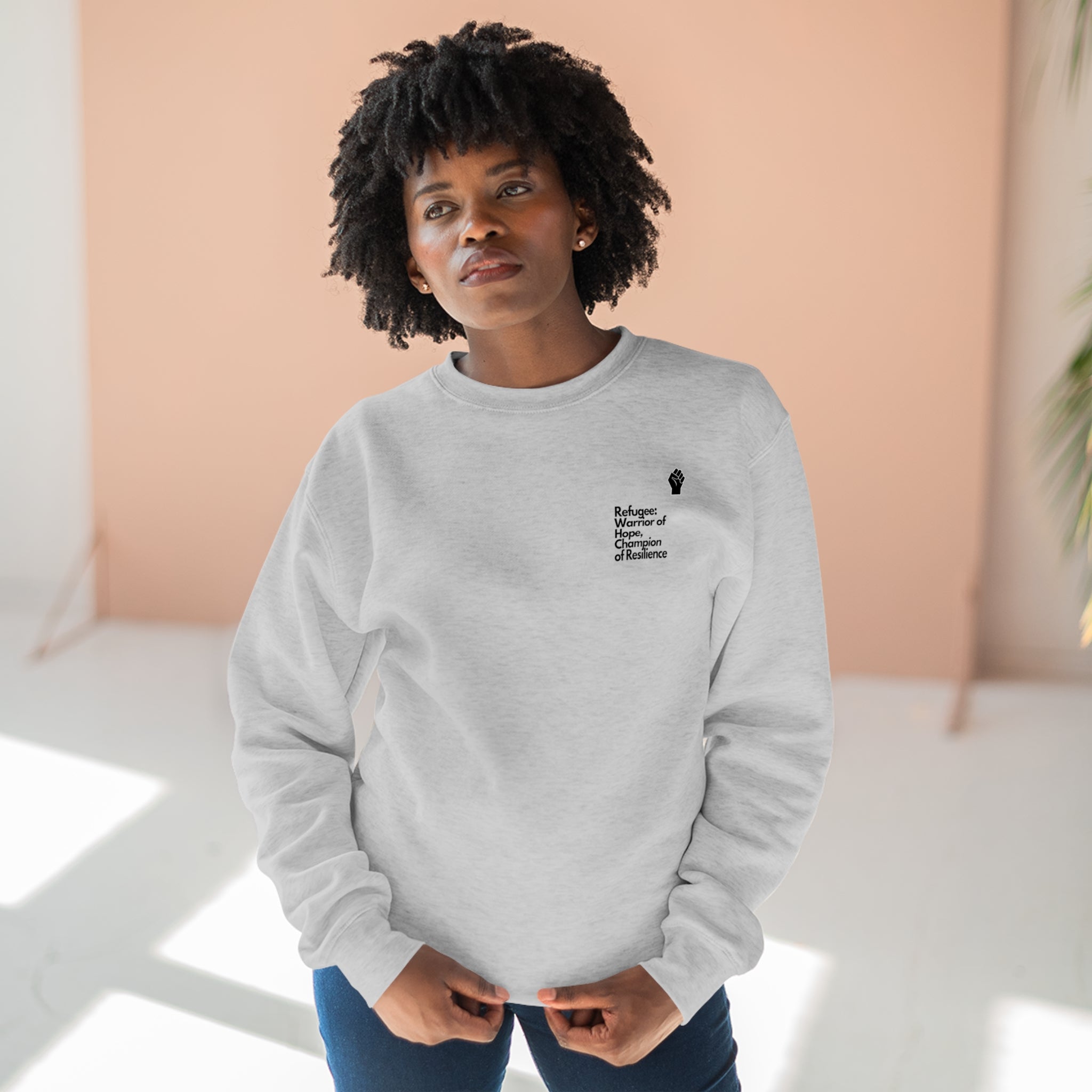 Unisex Premium Crewneck Sweatshirt-Refugee