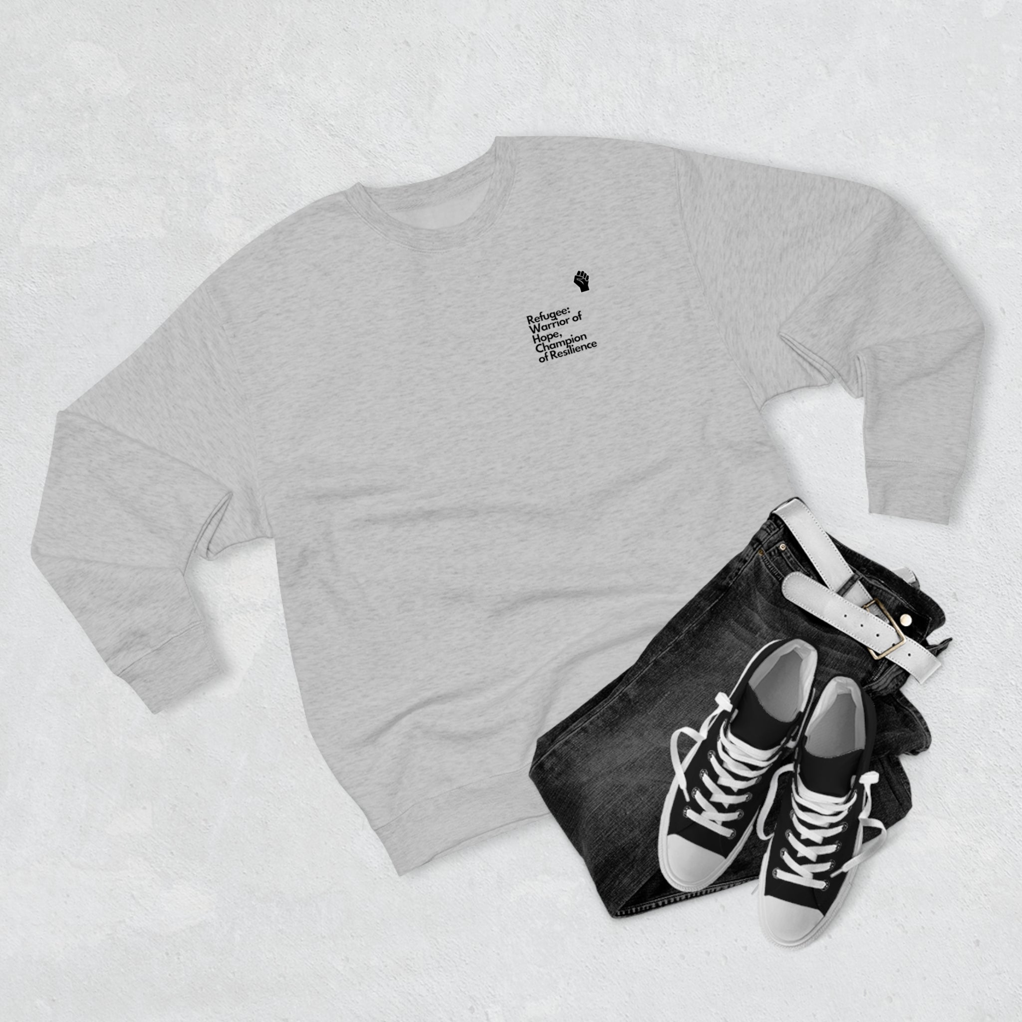 Unisex Premium Crewneck Sweatshirt-Refugee