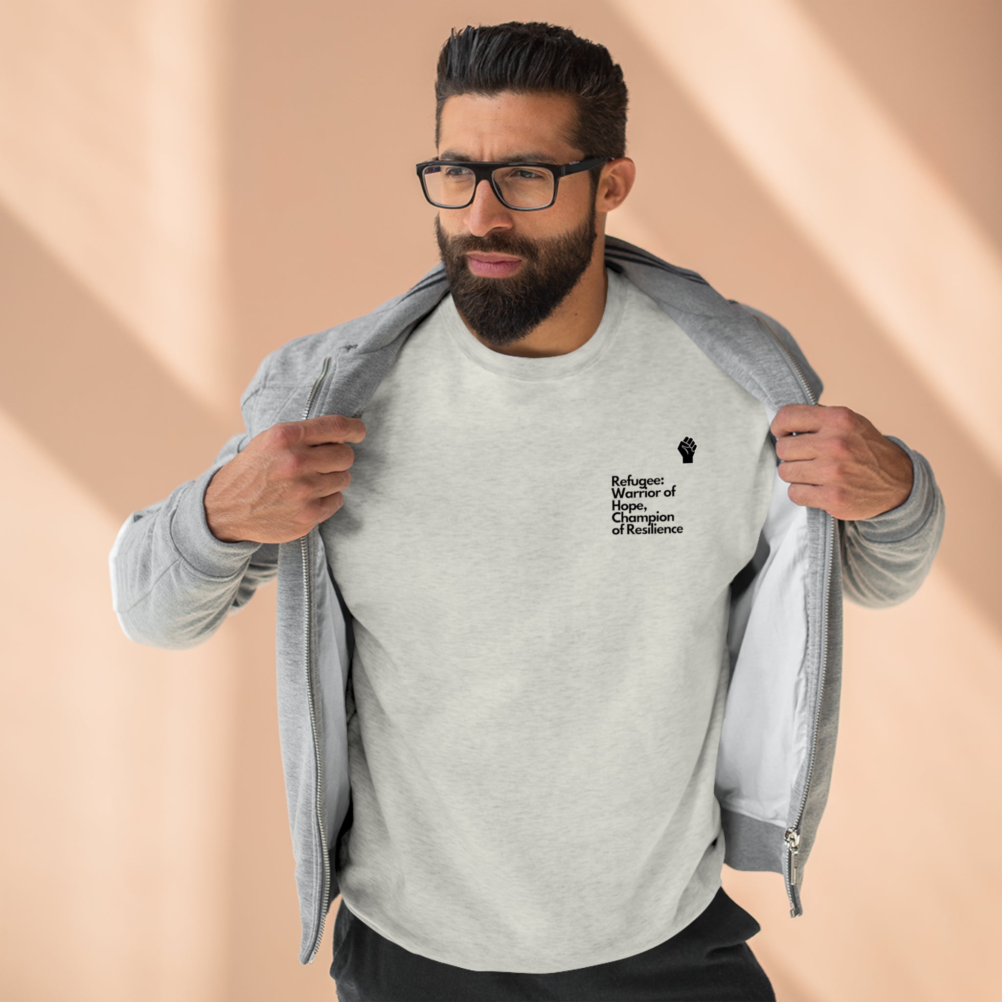 Unisex Premium Crewneck Sweatshirt-Refugee