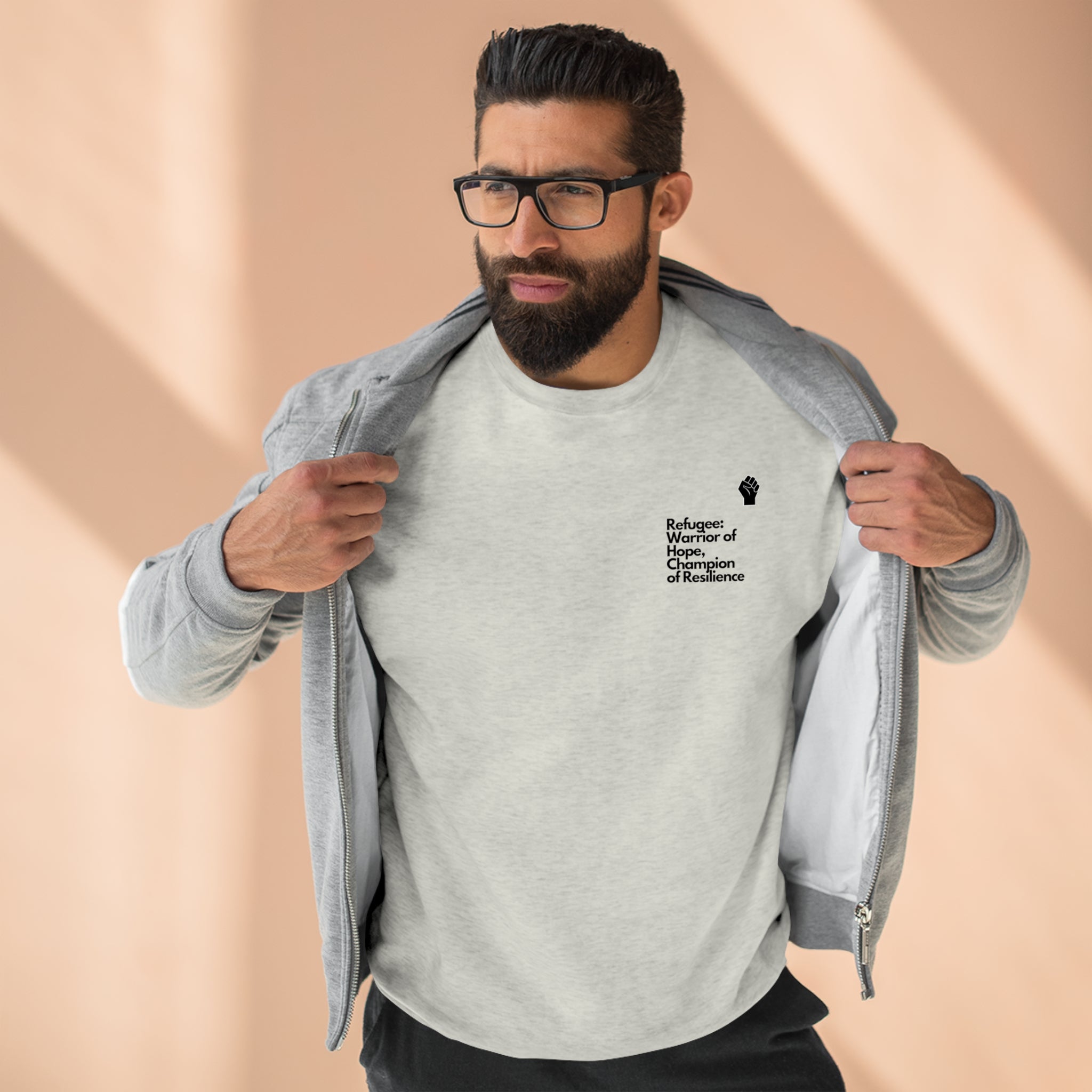 Refugee Unisex Premium Crewneck Sweatshirt